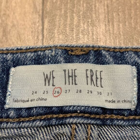 Womens We The Free Frayed Full Zip Denim Jean‎ Mini Skirt - Picture 3 of 6